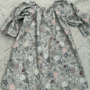 New Handcrafted Dandelion Print Peasant Dress